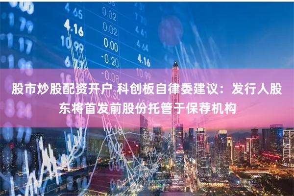 股市炒股配资开户 科创板自律委建议：发行人股东将首发前股份托管于保荐机构