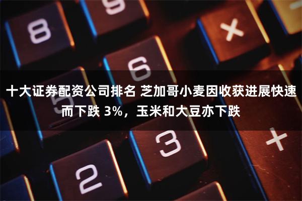 十大证券配资公司排名 芝加哥小麦因收获进展快速而下跌 3%，玉米和大豆亦下跌
