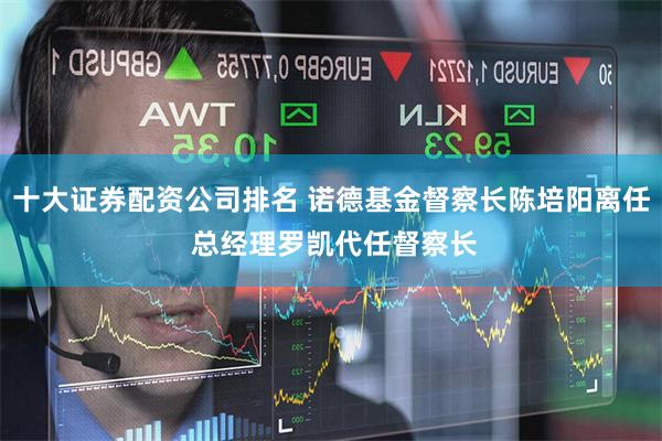 十大证券配资公司排名 诺德基金督察长陈培阳离任 总经理罗凯代任督察长