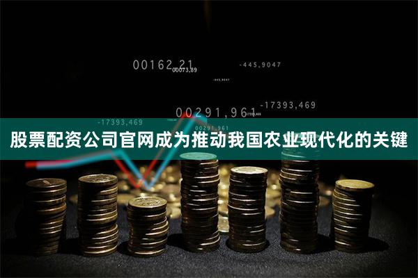 股票配资公司官网成为推动我国农业现代化的关键