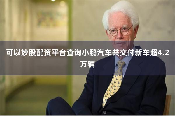 可以炒股配资平台查询小鹏汽车共交付新车超4.2万辆